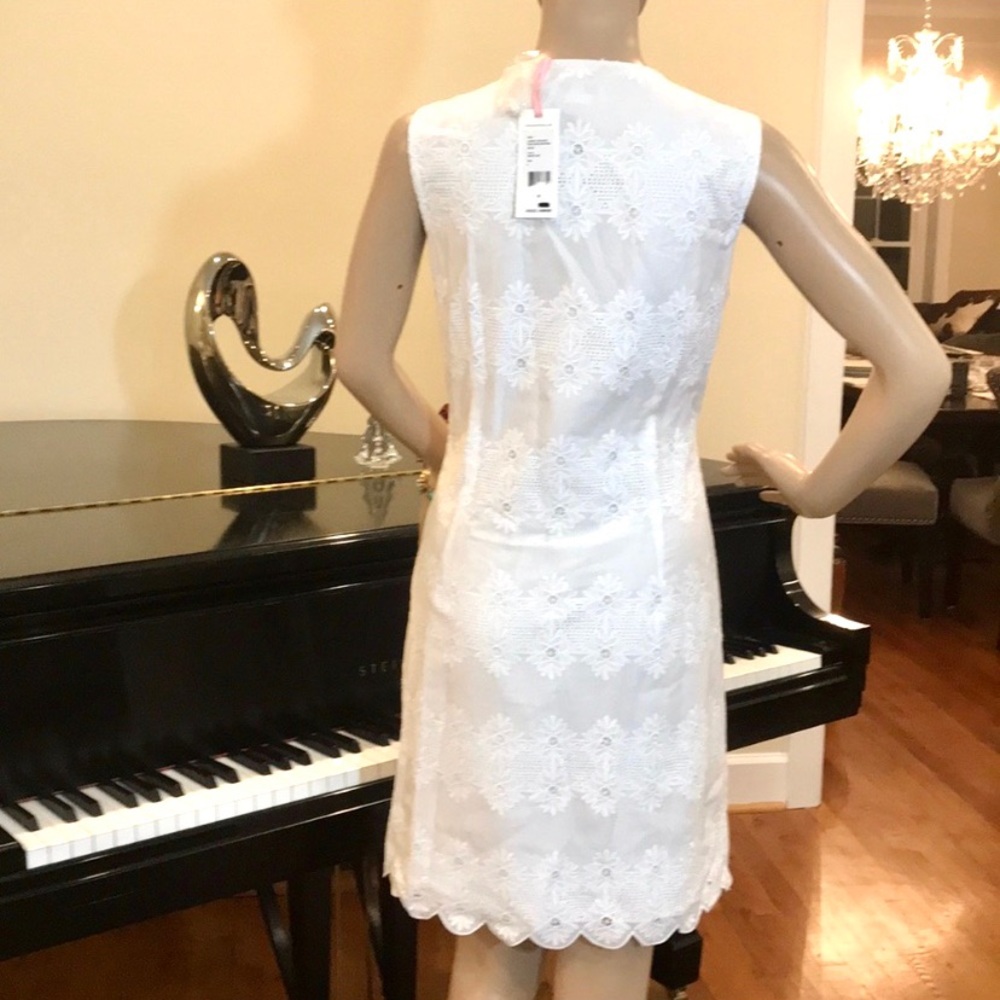 NWT Vineyard Vines white eyelet ruffle shift dress - Picture 8 of 8